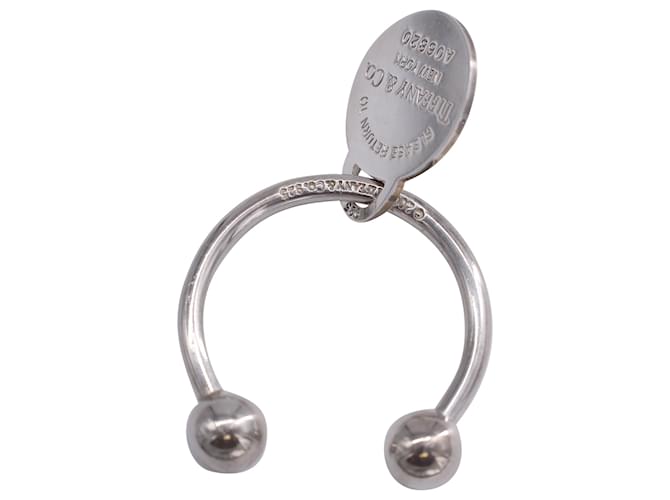 Tiffany & Co Anneau de clé Screwball en argent sterling Métal Argenté  ref.1422435