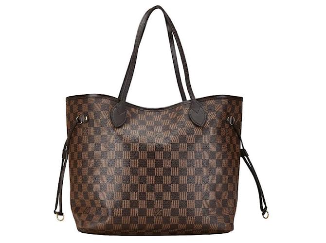 Bolso tote Louis Vuitton Damier Neverfull MM N51105 de cuero PVC marrón en muy buen estado Castaño Plástico  ref.1422452