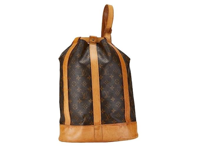 Bolso de hombro Louis Vuitton Monogram Randonee PM M42243 de cuero PVC marrón en muy buen estado Castaño Plástico  ref.1422454