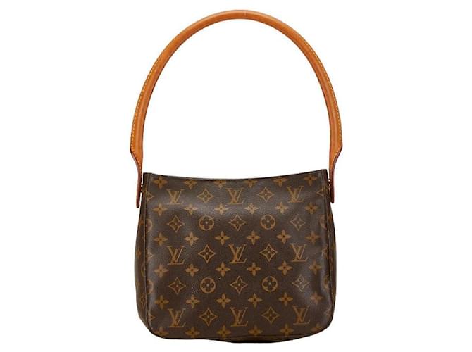 Bolso de hombro Louis Vuitton Monogram Looping MM M51146 de cuero PVC marrón en muy buen estado Castaño Plástico  ref.1422458