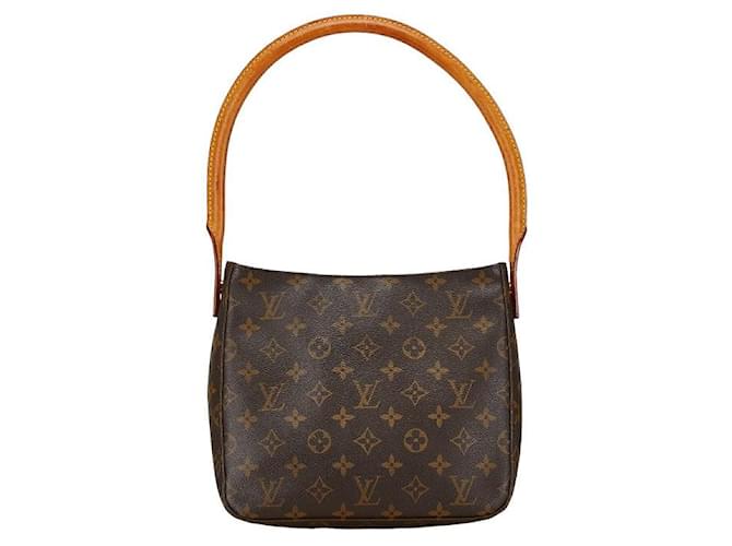 Louis Vuitton Monogram Looping MM Shoulder Bag M51146 in Very Good Condition Brown Plastic  ref.1422459