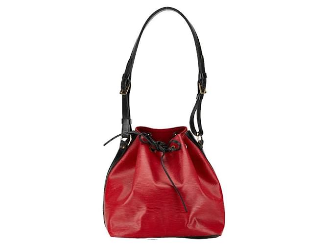 Louis Vuitton Petit Noe Leather Shoulder Bag M44172 in Good condition Red  ref.1422466