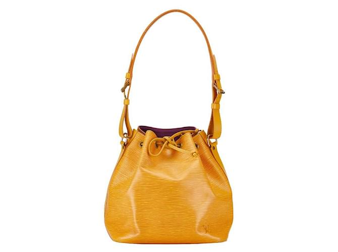 Bolsa de ombro M LOUIS VUITTON Epi Petit Noe44109 em boa condição Amarelo Couro  ref.1422467