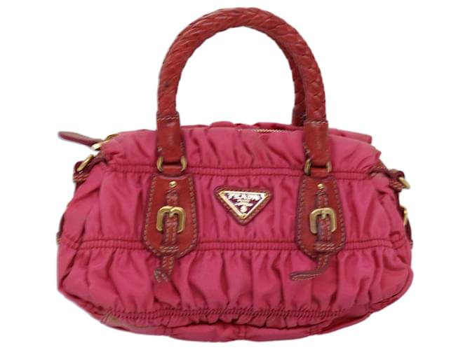 Prada Gaufre Rosa Sintético  ref.1422520