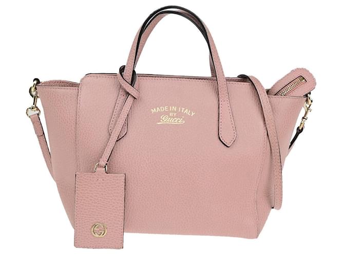 Gucci Swing Rosa Couro  ref.1422525