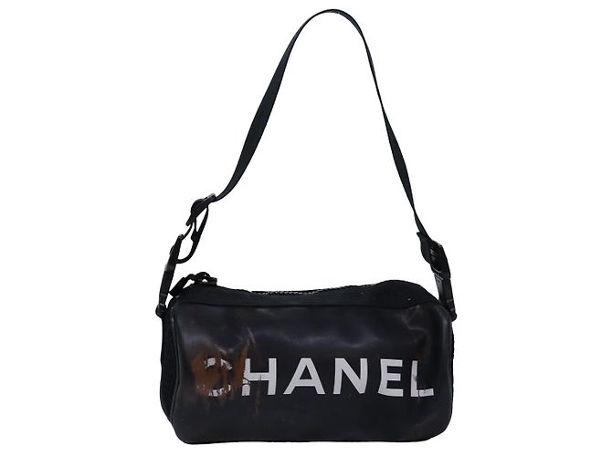 Borsa a Spalla CHANEL PVC Nera CC Auth bs14913 Nero