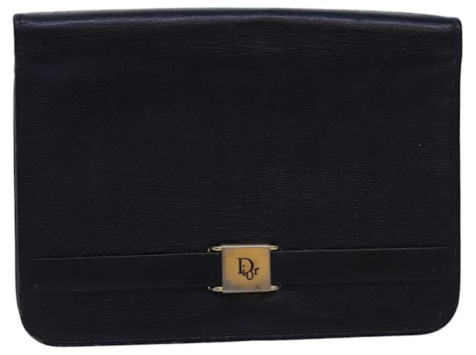 Bolso de hombro de lona de panal Christian Dior negro Auth bs15005  ref.1422562