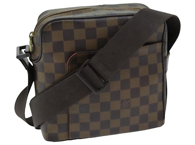 LOUIS VUITTON Sac à épaule Damier Ebene Olaf PM N41442 LV Auth bs15023  ref.1422595