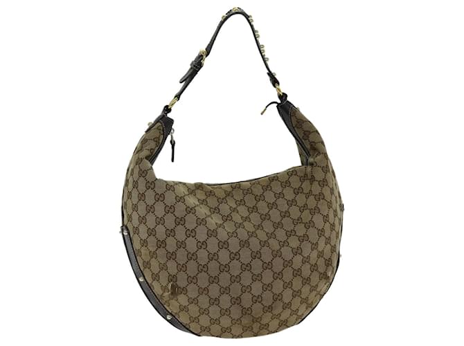 GUCCI GG Canvas Shoulder Bag Beige 159406 Auth yk12967  ref.1422623