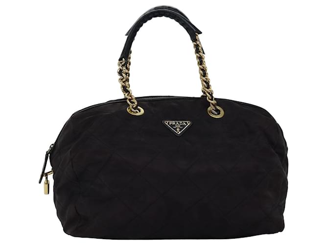 PRADA Sac à main en nylon noir Auth bs15075  ref.1422629