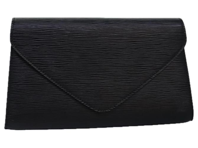 LOUIS VUITTON Epi Art Deco Clutch Bag Black M52632 LV Auth am6314 Leather  ref.1422641