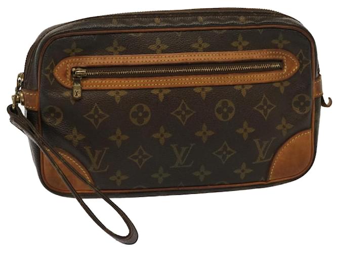 LOUIS VUITTON Monogram Marly Dragonne GM Sac Clutch M51825 LV Auth 76322 Toile Monogramme  ref.1422649