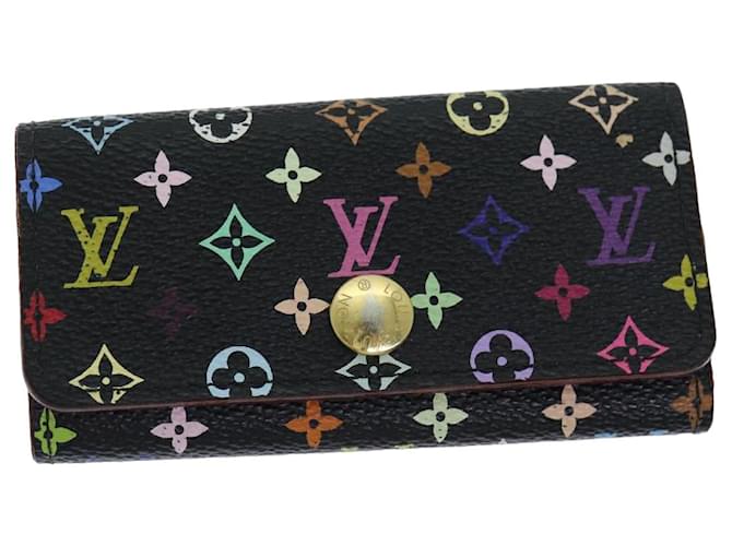 LOUIS VUITTON Monogram Multicolore Multicles 4 Porte-Clés Noir M93732 Auth 74838  ref.1422664