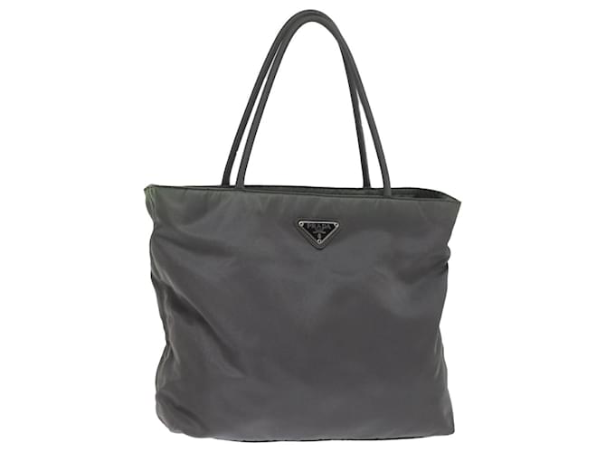 PRADA Borsa a mano in nylon grigio Auth bs14975 Marrone  ref.1422686