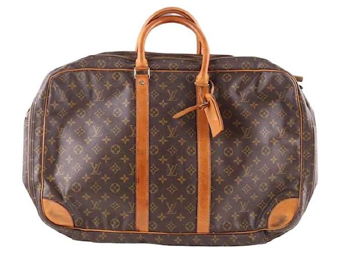 Keepall Louis Vuitton Bolsa de viaje de cuero Castaño  ref.1422701