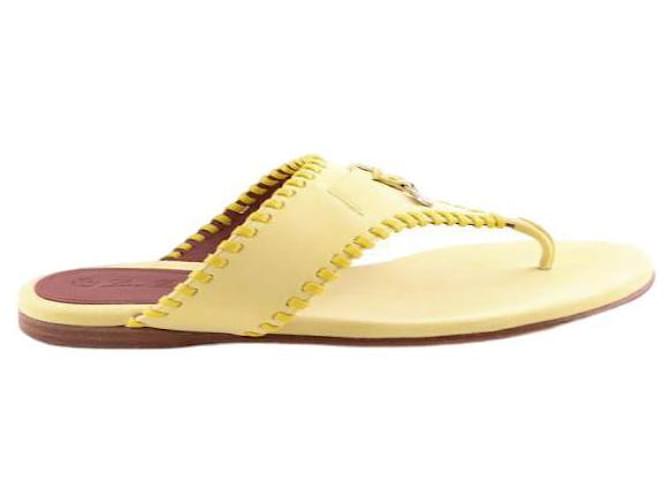 Loro Piana Leather sandals Yellow  ref.1422772