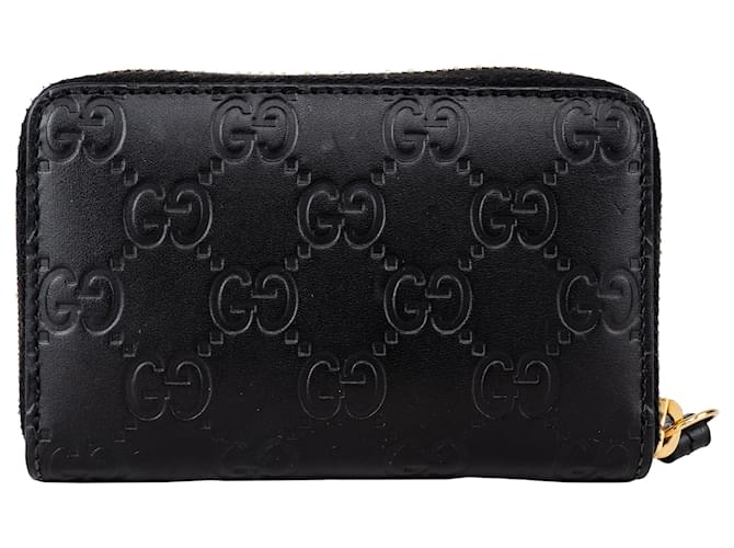 Portefeuille en cuir avec monogramme GG de Gucci Noir  ref.1422895