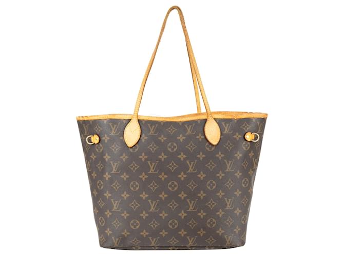 Bolsa Shopper Louis Vuitton Neverfull MM em Canvas Monogram Marrom Lona  ref.1422896