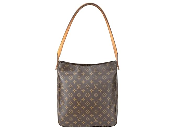 Sac à main Louis Vuitton Monogram Canvas Looping GM Cuir Marron  ref.1422897