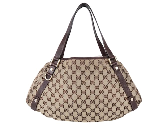 Gucci GG Monogram Abbey Shopper Bag Beige Cloth  ref.1422908