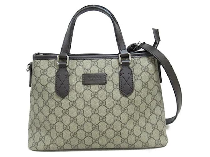 Gucci GG Supreme Handtasche aus Canvas 429019 in gutem Zustand Braun Leinwand  ref.1422945