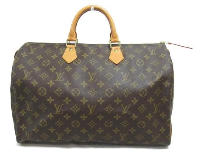 Louis Vuitton Speedy 40 Canvas Handbag M41522 in Very Good Condition Brown Cloth  ref.1422971