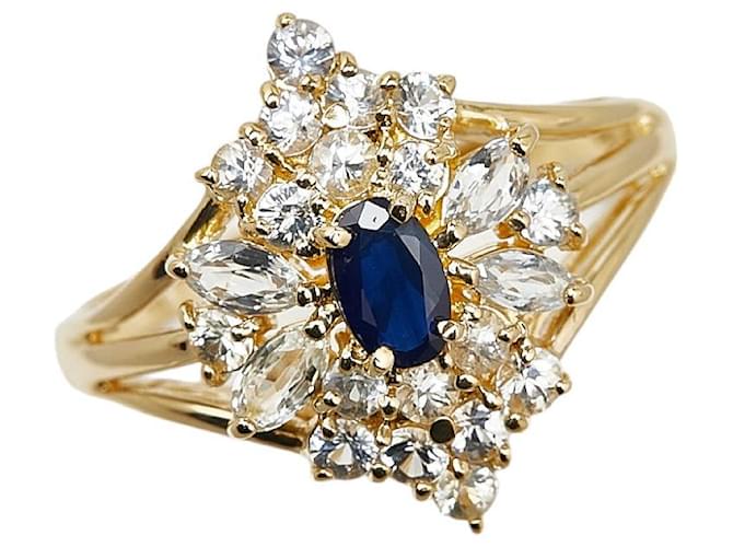 & Other Stories K18YG Yellow Gold Sapphire Ring 12.5 in Excellent Condition Golden Metal  ref.1423005