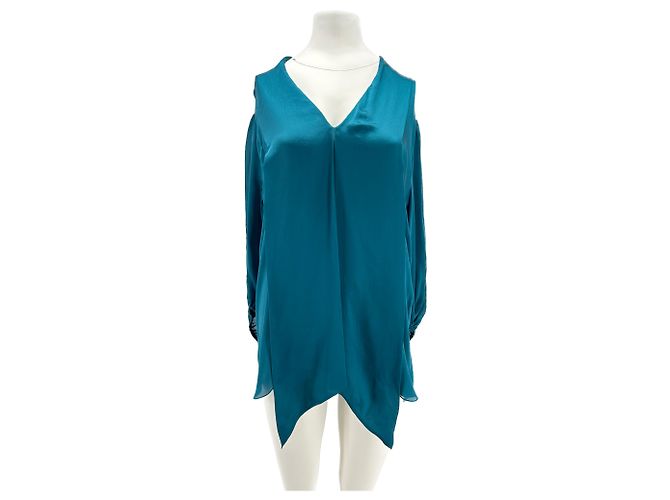 Top de seda T.FR 36 de Alexandre Vauthier Azul