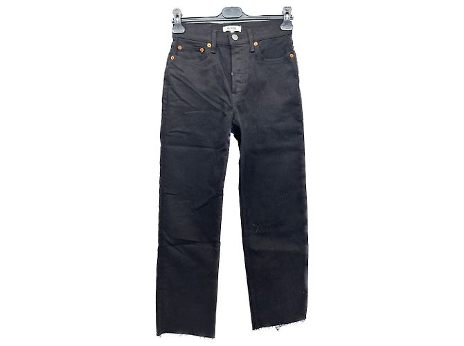 Jeans Re/Done T.US 26 Algodón Negro 