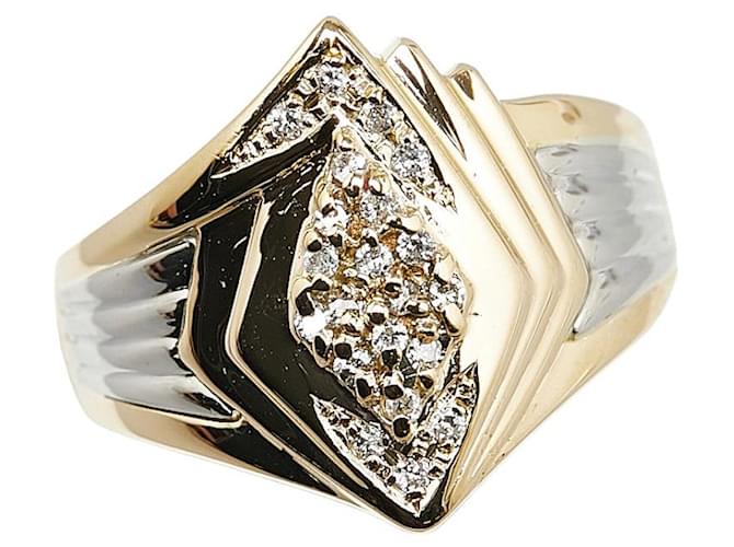 & Other Stories K18YG Yellow Gold Pt900 Platinum Diamond Ring 12.5 in Excellent Condition Golden Metal  ref.1423023