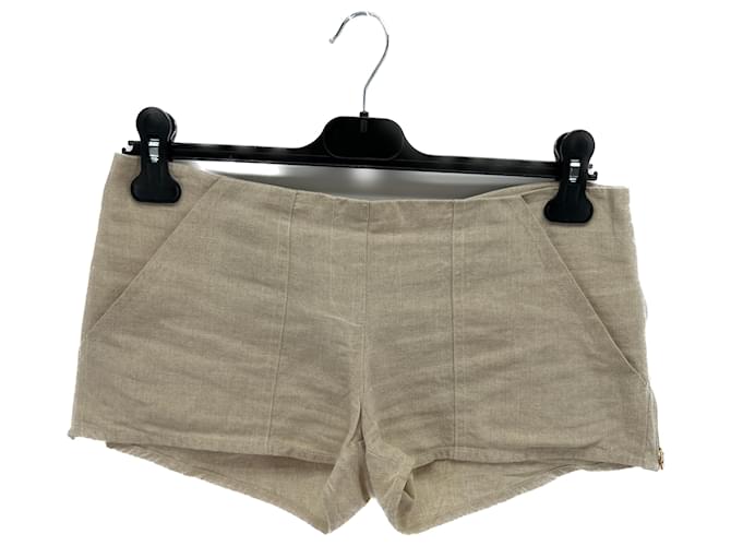 Autre Marque 100% CAPRI  Shorts T.International XS Cotton Beige  ref.1423115