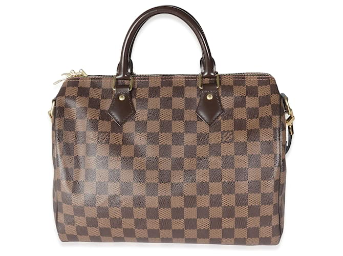 Louis Vuitton Damier Ebene Toile Speedy Bandoulière 30 Marron  ref.1423302