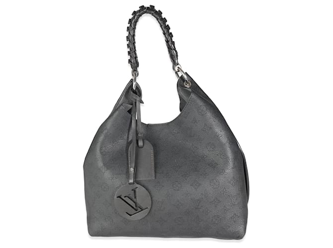 Louis Vuitton Black Mahina Carmel Hobo Leather  ref.1423305