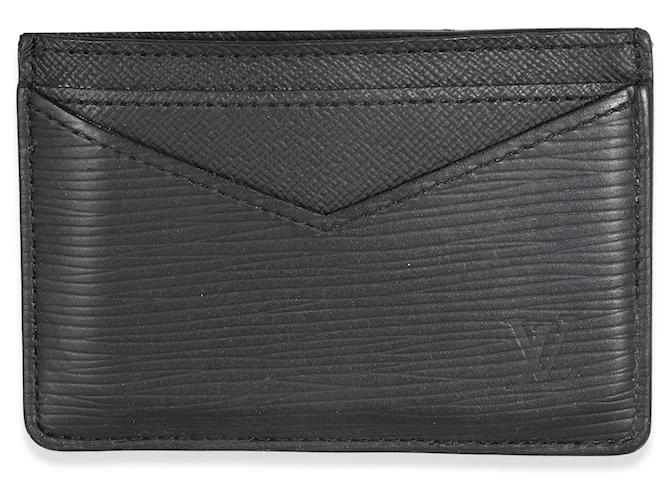 Porte-cartes Neo en Épi Noir Louis Vuitton Cuir  ref.1423310