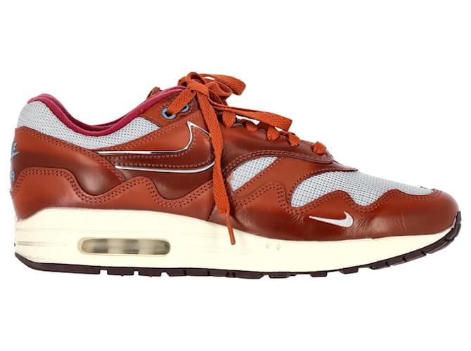 Nike Air Max 1 Patta The Next Wave Sneakers in Brown Leather  ref.1423318