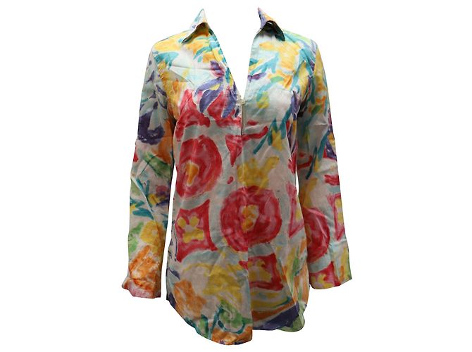 Tunika in cotone multicolore Ralph Lauren Watercolor