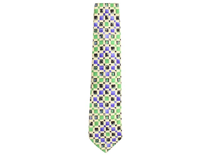 Cravatta stampata Hugo Boss in seta multicolore Stampa python