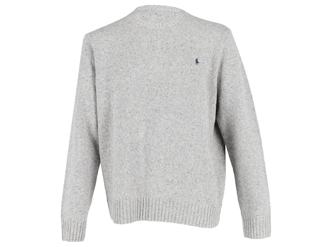 Ralph Lauren Chunky Knit Classic Sweater in Grey Wool   ref.1423363