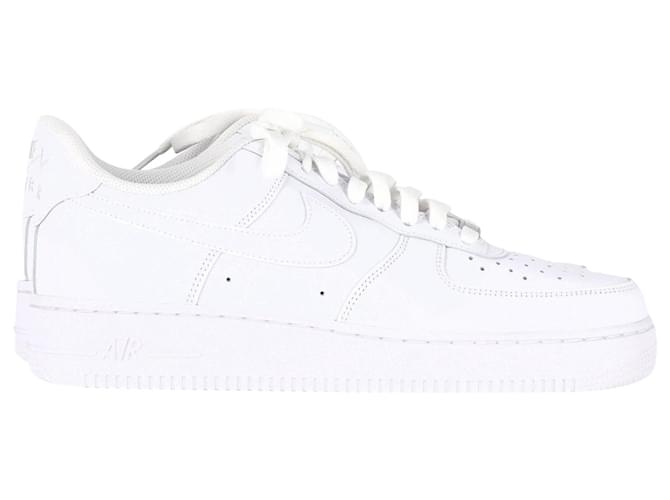 Nike Air Force 1 Low ‘07 en cuero blanco  ref.1423401