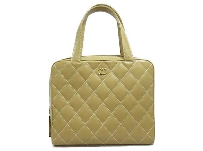 Sac à main Chanel Wild Stitch en cuir A14693 en bon état Marron  ref.1423421