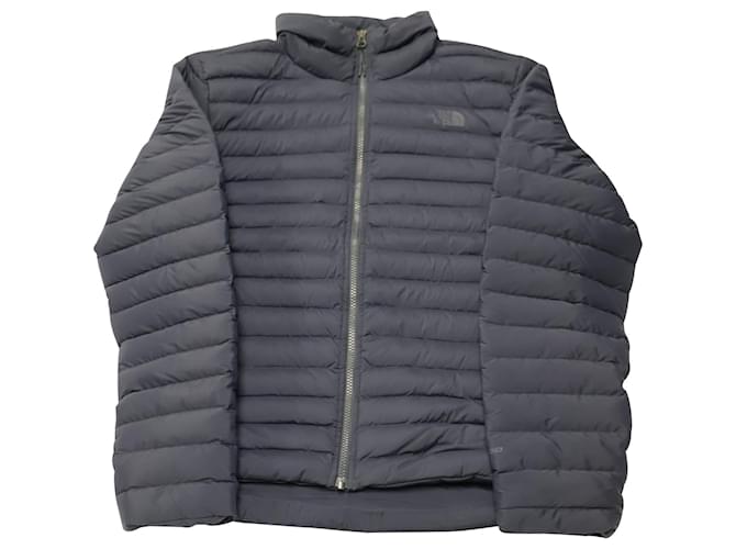 The North Face Stretch Goose Down Quilted Water Repellant Jacket in Black Nylon Navy blue ref.1423450 Joli Closet