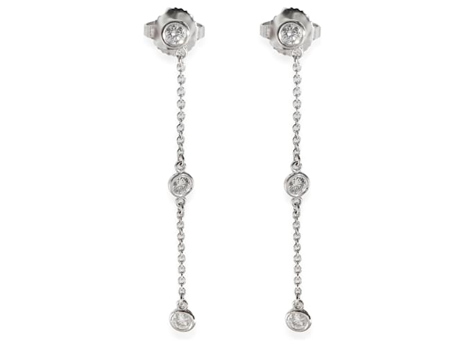 Tiffany & Co. Elsa Peretti Earrings in  Platinum 0.3 CTW Silvery Metallic Metal  ref.1423505