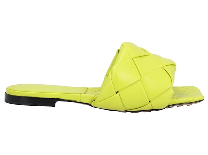 Bottega Veneta Lido Flat Sandal yellow Leather  ref.1423539