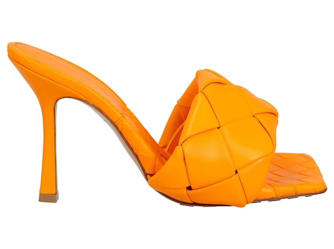 Bottega Veneta Lido Mule orange Leather  ref.1423544