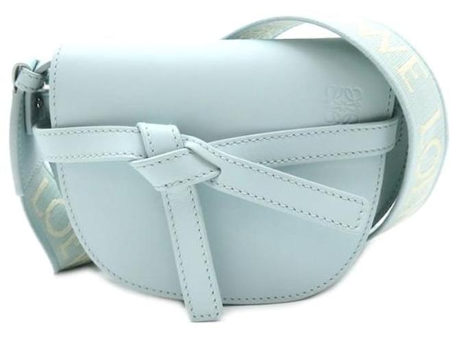 Borsa a spalla Loewe Mini Gate Dual in pelle A650N46X136005 in eccellenti condizioni Blu  ref.1423588