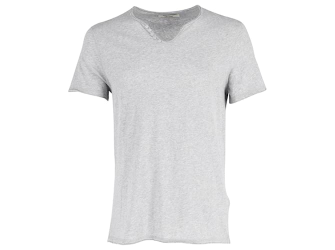 Zadig & Voltaire Short Sleeve Monastir T-shirt in Grey Cotton  ref.1423595