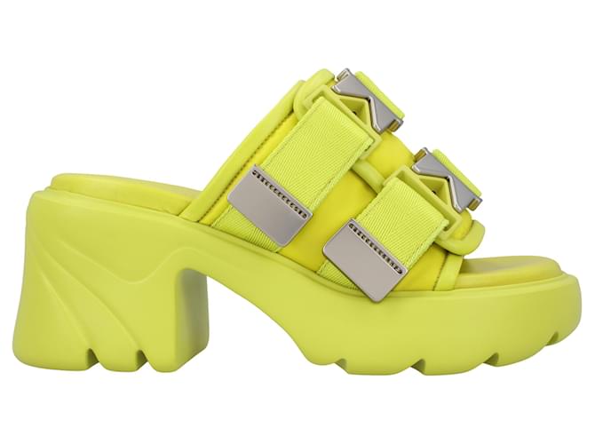 美品 Bottega Veneta フラッシュ ラバー ミュール 422P▲ Bottega Veneta Flash Mule yellow Leather ref.1423642 - Joli