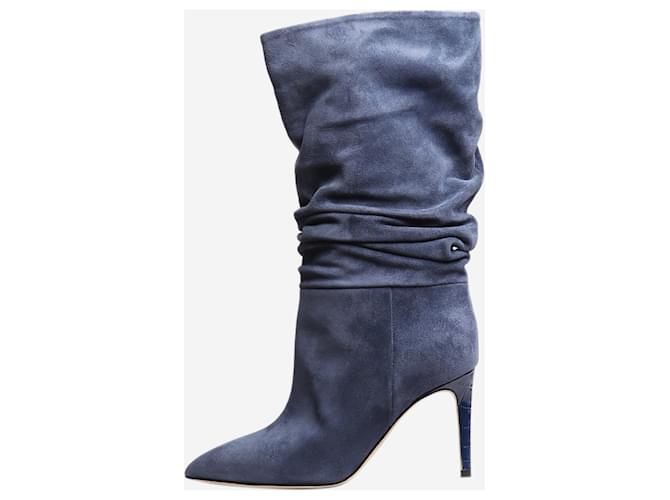 Paris Texas Blue slouchy suede ankle boots - size EU 36  ref.1423672