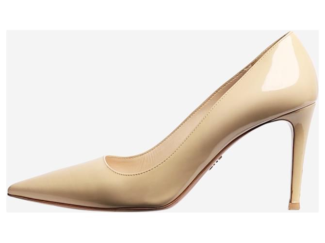 Prada Beige patent leather stilettos - size EU 39  ref.1423689