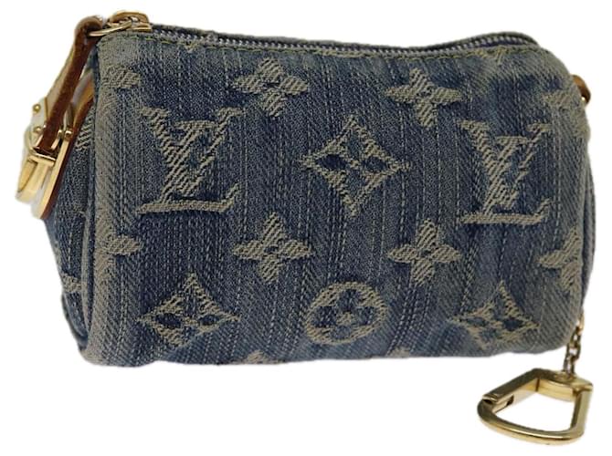 LOUIS VUITTON Monogram Denim Trousse Speedy Pouch Blue M95082 LV Auth 76273  ref.1423746